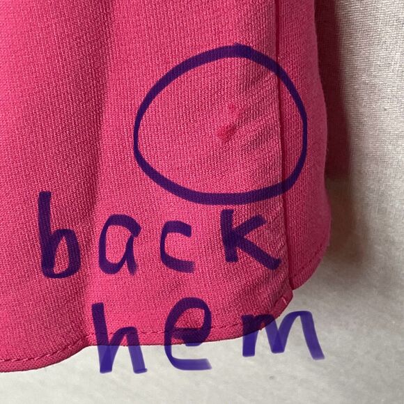 HD‎ In Paris A Line Dress Women Size 4 Pink Flutter Sleeve High-Low Hem - Picture 8 of 16